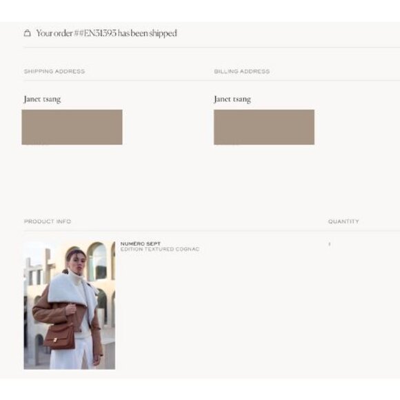 SOLD!!! Polene Paris Numero Sept Edition Textured Cognac - Picture 13 of 13